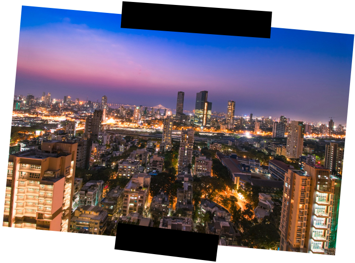 Viajes a medida. Viajes que inspiran. Panorámica nocturna de Bombay