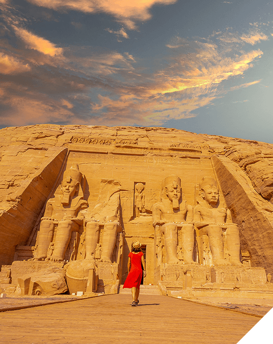 Viajes de novios. Primavera. Templo de Abu Simbel en Egipto