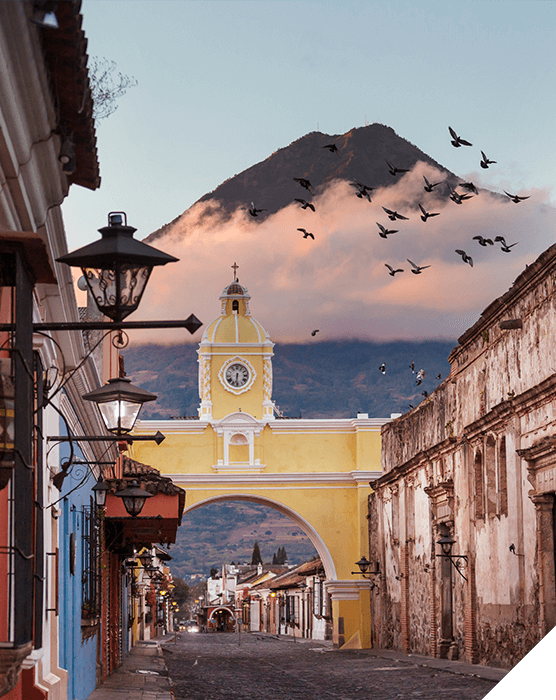 Viajes a medida. Destinos singulares. Casas coloniales en la ciudad de Antigua en Guatemala