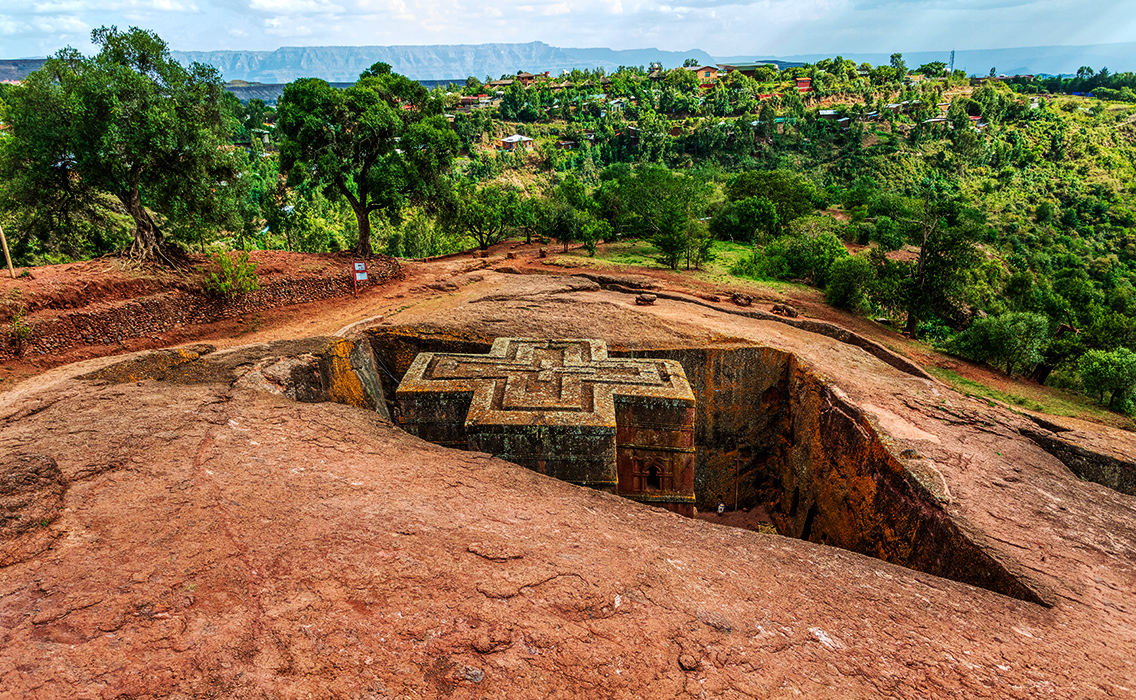Templo excavado en la roca en Lalibela, símbolo espiritual y patrimonio histórico de Etiopía